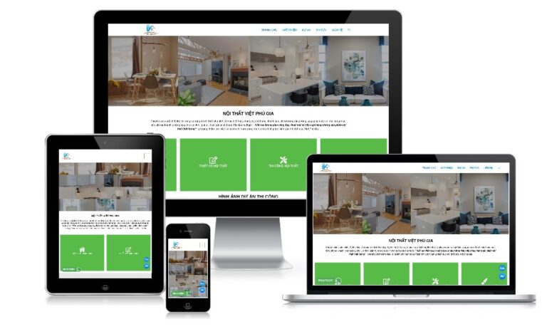 thiết kế web nội thất