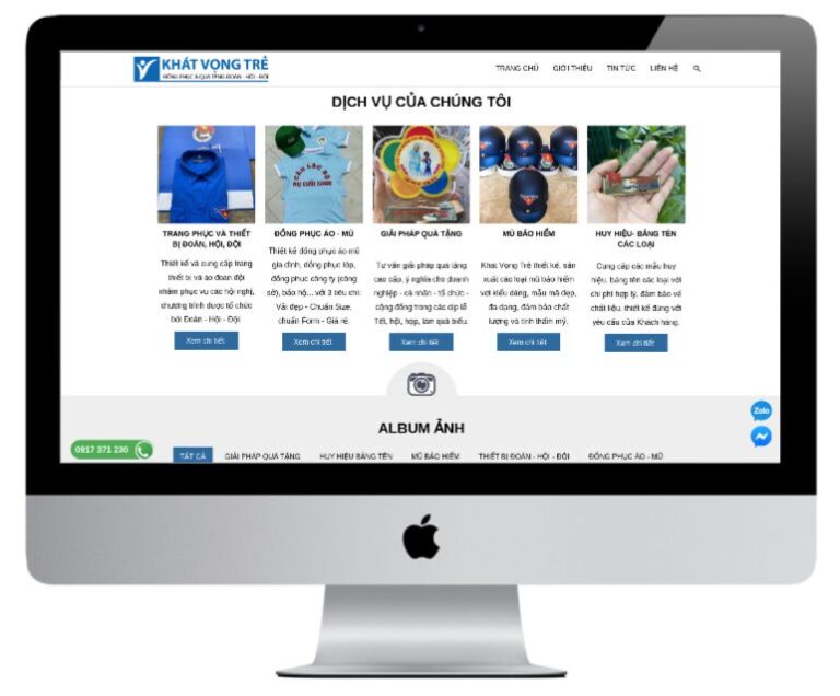 thiết kế web đồng phục web đồng phục