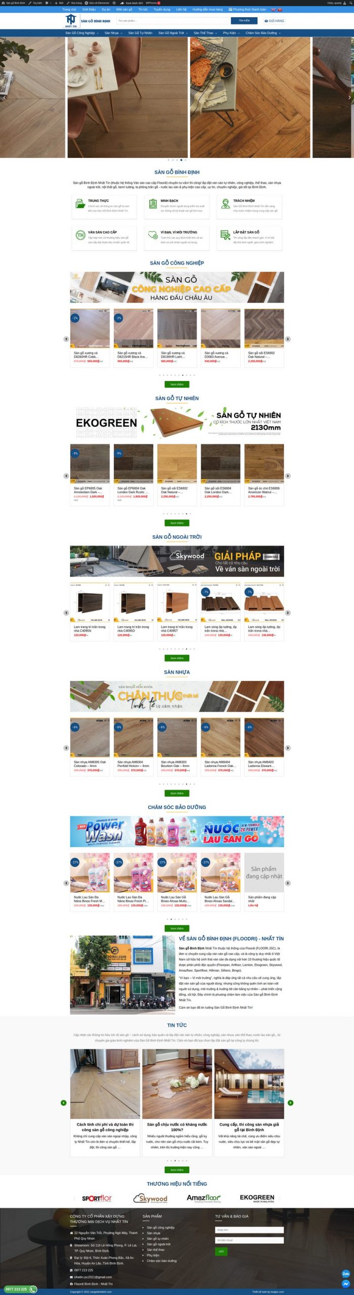 thiết kế web sàn gỗ bình định